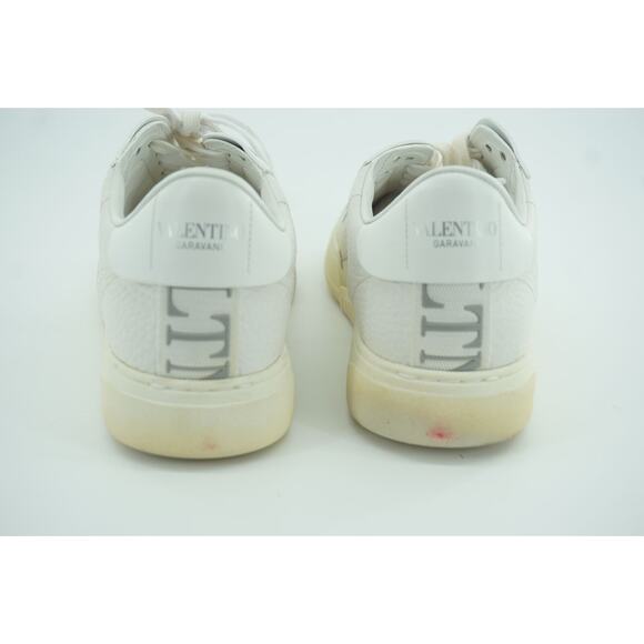 Valentino VL7N Logo Banded White Leather Sneaker Flats SZ 38.5 low top VLTN $970 - Picture 2 of 11